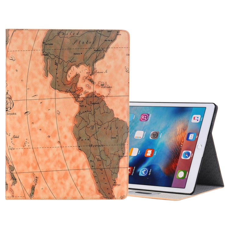 Retro World Map Pattern Leather Case with Holder & Card Slots & Wallet compatible with iPad Air 2, Random Delivery