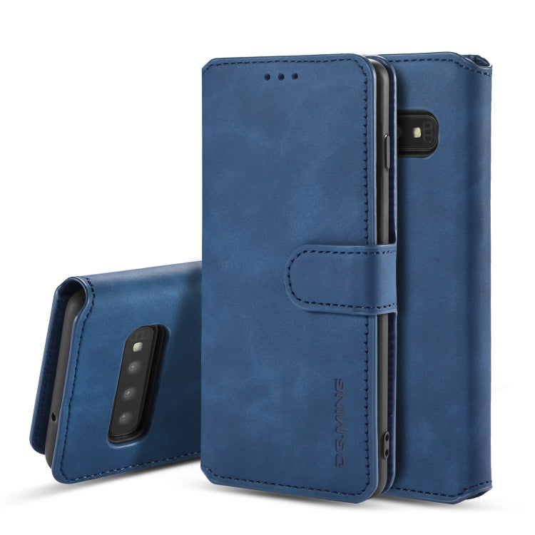 DG.MING Retro Oil Side Horizontal Flip Case compatible with Galaxy S10, with Holder & Card Slots & Wallet, Compatible with Galaxy S10