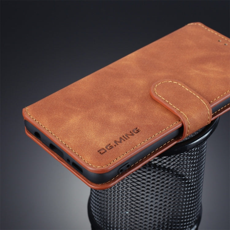 DG.MING Retro Oil Side Horizontal Flip Case compatible with Galaxy S10, with Holder & Card Slots & Wallet, Galaxy S10