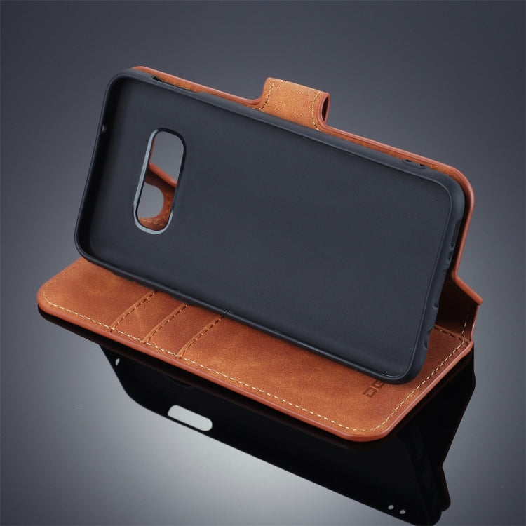 DG.MING Retro Oil Side Horizontal Flip Case compatible with Galaxy S10 E, with Holder & Card Slots & Wallet, Galaxy S10 E