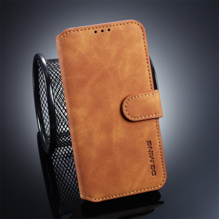 DG.MING Retro Oil Side Horizontal Flip Case compatible with Galaxy S10 E, with Holder & Card Slots & Wallet, Galaxy S10 E