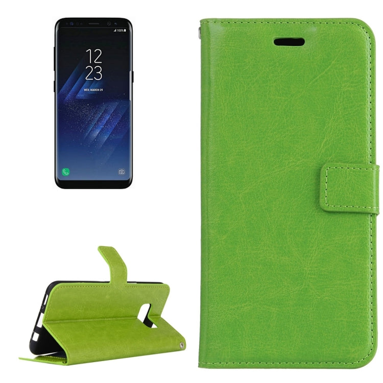 Compatible with Galaxy S8 Retro Crazy Horse Texture Horizontal Flip Leather Case with Holder & Card Slots & Wallet & Photo Frame, Compatible with Galaxy S8