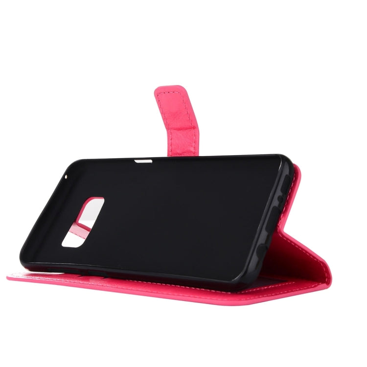 Compatible with Galaxy S8 Retro Crazy Horse Texture Horizontal Flip Leather Case with Holder & Card Slots & Wallet & Photo Frame, Compatible with Galaxy S8