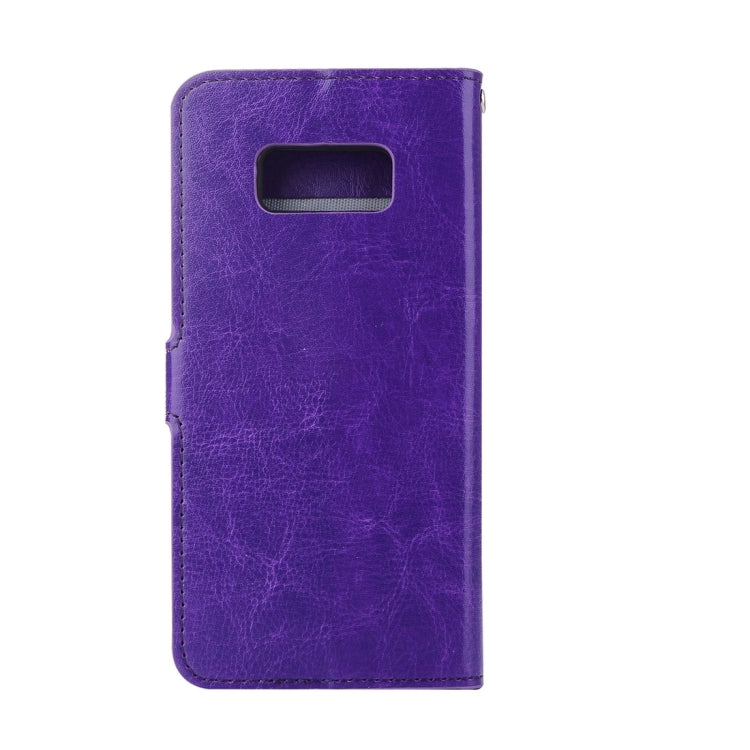 Compatible with Galaxy S8 Retro Crazy Horse Texture Horizontal Flip Leather Case with Holder & Card Slots & Wallet & Photo Frame, Compatible with Samsung Galaxy S8