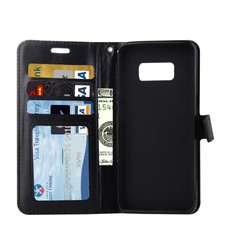 Compatible with Galaxy S8 Retro Crazy Horse Texture Horizontal Flip Leather Case with Holder & Card Slots & Wallet & Photo Frame & Lanyard, Compatible with Samsung Galaxy S8 Retro