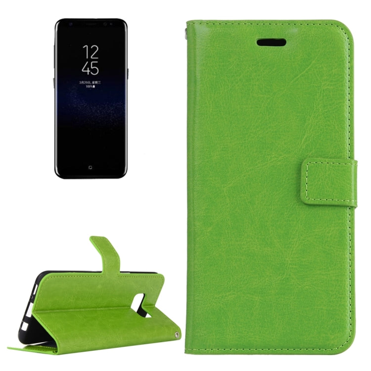 Compatible with Galaxy S8 Retro Crazy Horse Texture Horizontal Flip Leather Case with Holder & Card Slots & Wallet & Photo Frame & Lanyard, Compatible with Galaxy S8 Retro