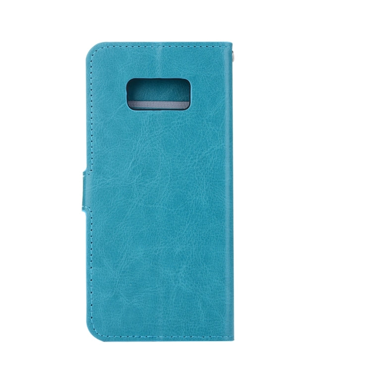 Compatible with Galaxy S8 Retro Crazy Horse Texture Horizontal Flip Leather Case with Holder & Card Slots & Wallet & Photo Frame & Lanyard, Galaxy S8 Retro