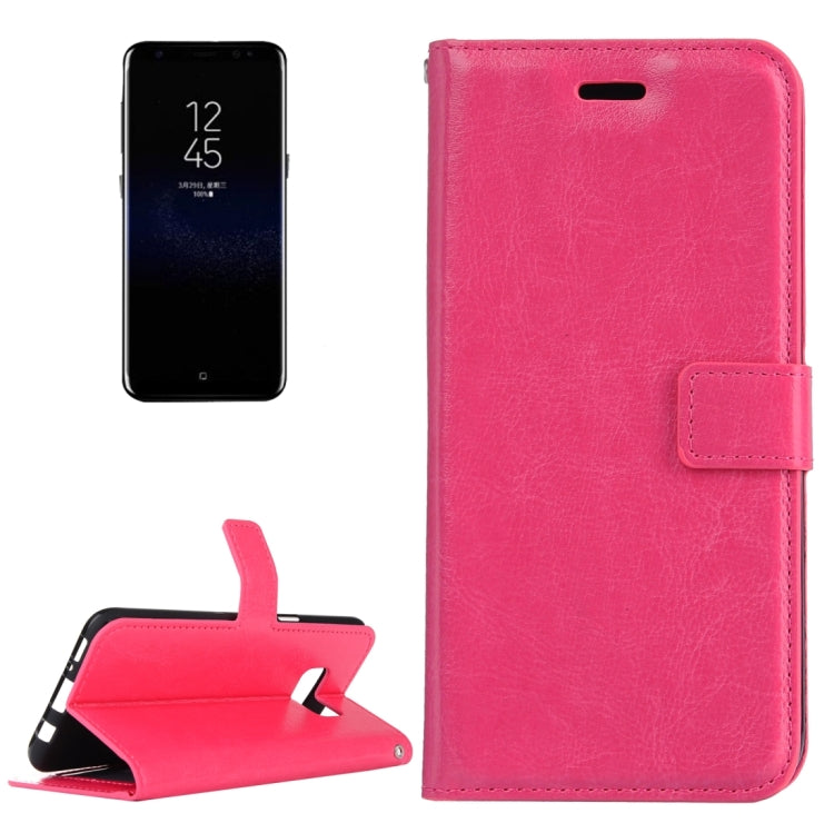 Compatible with Galaxy S8 Retro Crazy Horse Texture Horizontal Flip Leather Case with Holder & Card Slots & Wallet & Photo Frame & Lanyard, Compatible with Galaxy S8 Retro