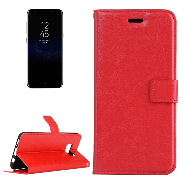 Compatible with Galaxy S8 Retro Crazy Horse Texture Horizontal Flip Leather Case with Holder & Card Slots & Wallet & Photo Frame & Lanyard, Compatible with Galaxy S8 Retro