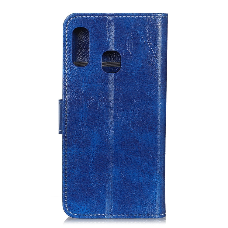 Retro Crazy Horse Texture Horizontal Flip Leather Case compatible with Galaxy A20e, with Holder & Card Slots & Wallet & Photo Frame, Compatible with Samsung Galaxy A20e