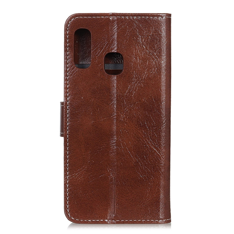 Retro Crazy Horse Texture Horizontal Flip Leather Case compatible with Galaxy A20e, with Holder & Card Slots & Wallet & Photo Frame, Compatible with Galaxy A20e