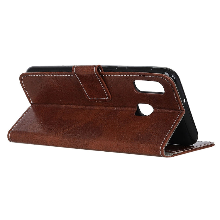 Retro Crazy Horse Texture Horizontal Flip Leather Case compatible with Galaxy A20e, with Holder & Card Slots & Wallet & Photo Frame, Compatible with Galaxy A20e