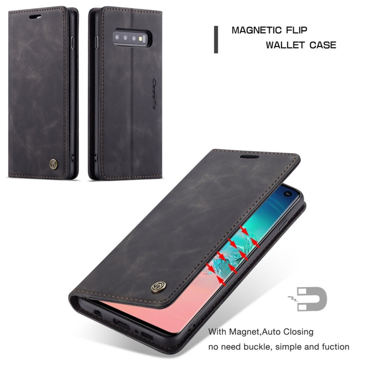 CaseMe-013 Multifunctional Retro Frosted Horizontal Flip Leather Case for Galaxy S10, with Card Slot & Holder & Wallet, Compatible with Galaxy S10