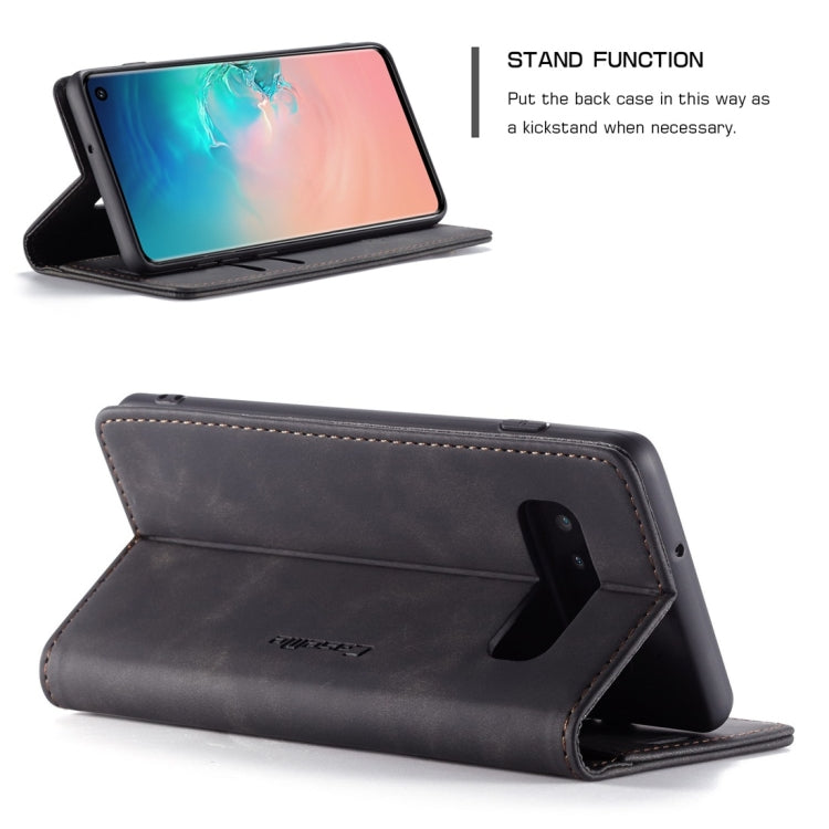 CaseMe-013 Multifunctional Retro Frosted Horizontal Flip Leather Case for Galaxy S10, with Card Slot & Holder & Wallet, Compatible with Galaxy S10