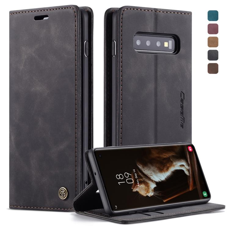 CaseMe-013 Multifunctional Retro Frosted Horizontal Flip Leather Case for Galaxy S10, with Card Slot & Holder & Wallet, Compatible with Galaxy S10
