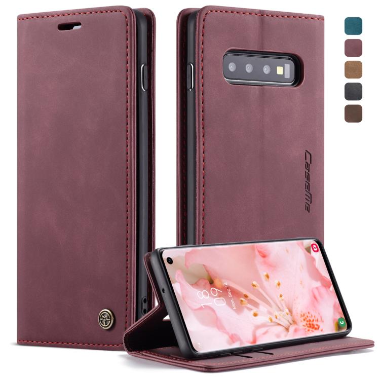 CaseMe-013 Multifunctional Retro Frosted Horizontal Flip Leather Case for Galaxy S10, with Card Slot & Holder & Wallet, Compatible with Galaxy S10