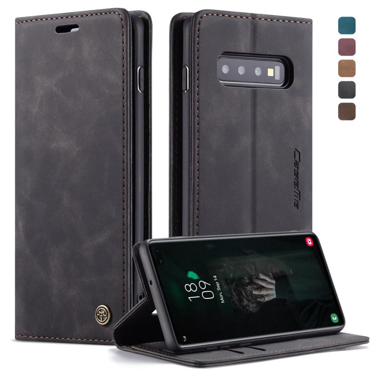 CaseMe-013 Multifunctional Retro Frosted Horizontal Flip Leather Case compatible with Galaxy S10 Plus, with Card Slot & Holder & Wallet, Compatible with Galaxy S10 Plus