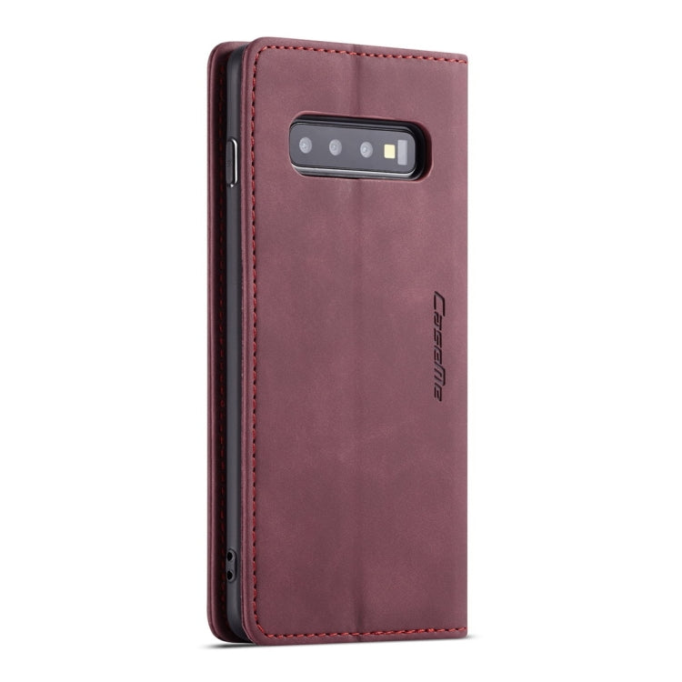 CaseMe-013 Multifunctional Retro Frosted Horizontal Flip Leather Case compatible with Galaxy S10 Plus, with Card Slot & Holder & Wallet, Compatible with Galaxy S10 Plus
