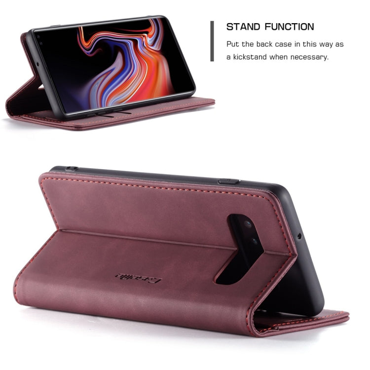 CaseMe-013 Multifunctional Retro Frosted Horizontal Flip Leather Case compatible with Galaxy S10 Plus, with Card Slot & Holder & Wallet, Compatible with Galaxy S10 Plus