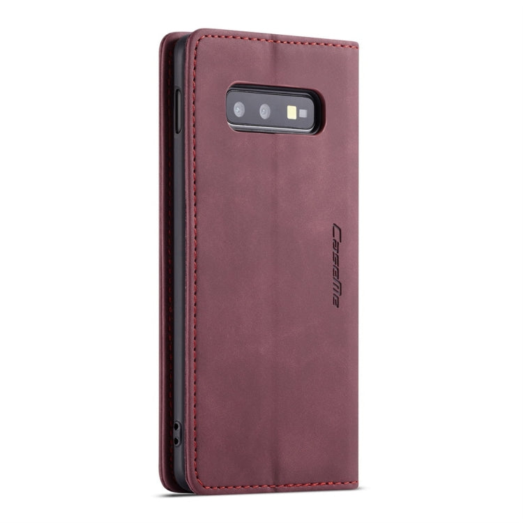 CaseMe-013 Multifunctional Retro Frosted Horizontal Flip Leather Case compatible with Galaxy S10 E, with Card Slot & Holder & Wallet, Compatible with Galaxy S10 E