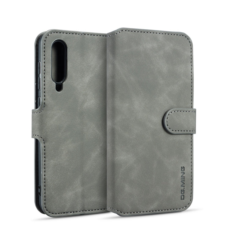 DG.MING Retro Oil Side Horizontal Flip Case compatible with Galaxy A50, with Holder & Card Slots & Wallet, Galaxy A50
