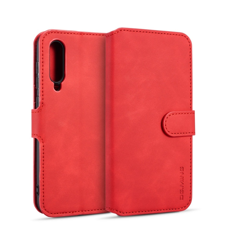DG.MING Retro Oil Side Horizontal Flip Case compatible with Galaxy A50, with Holder & Card Slots & Wallet, Galaxy A50