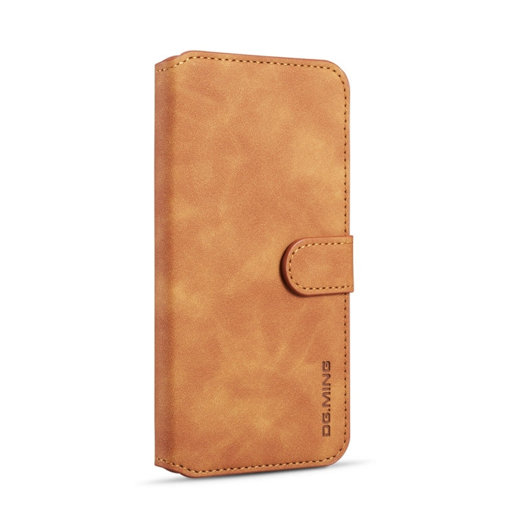 DG.MING Retro Oil Side Horizontal Flip Case compatible with Galaxy A50, with Holder & Card Slots & Wallet, Galaxy A50
