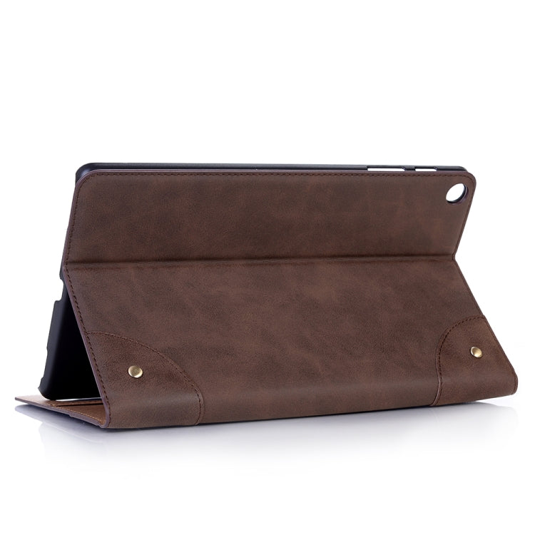 Retro Book Style Horizontal Flip Leather Case compatible with Galaxy Tab A 10.1 (2019) T510 / T515, with Holder & Card Slots & Wallet, Compatible with Galaxy Tab A 10.1 (2019)