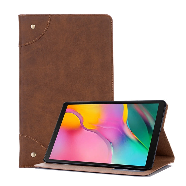 Retro Book Style Horizontal Flip Leather Case compatible with Galaxy Tab A 10.1 (2019) T510 / T515, with Holder & Card Slots & Wallet, Compatible with Galaxy Tab A 10.1 (2019)