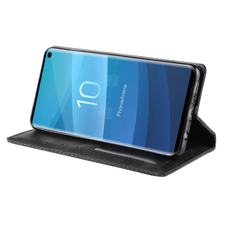 Magnetic Buckle Retro Crazy Horse Texture Horizontal Flip Leather Case compatible with Galaxy S10 (5G), with Holder & Card Slots & Photo Frame, Compatible with Galaxy S10 (5G)