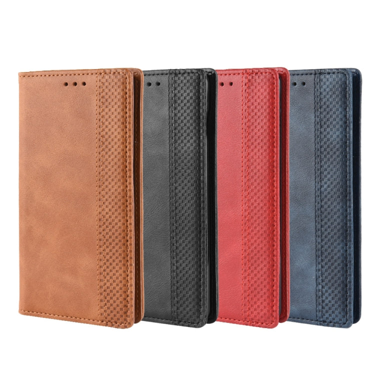 Magnetic Buckle Retro Crazy Horse Texture Horizontal Flip Leather Case compatible with Galaxy S10 (5G), with Holder & Card Slots & Photo Frame, Compatible with Galaxy S10 (5G)