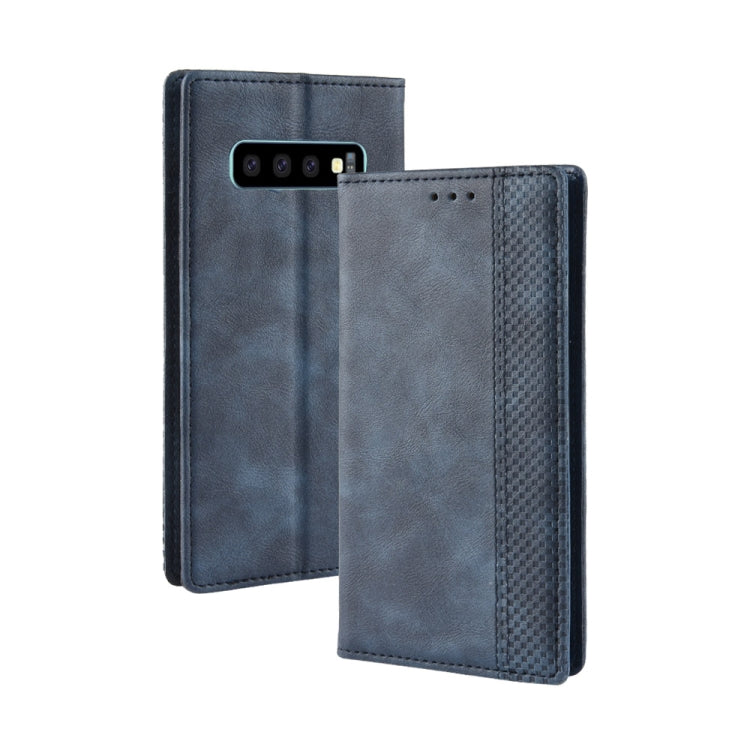 Magnetic Buckle Retro Crazy Horse Texture Horizontal Flip Leather Case compatible with Galaxy S10 (5G), with Holder & Card Slots & Photo Frame, Compatible with Galaxy S10 (5G)