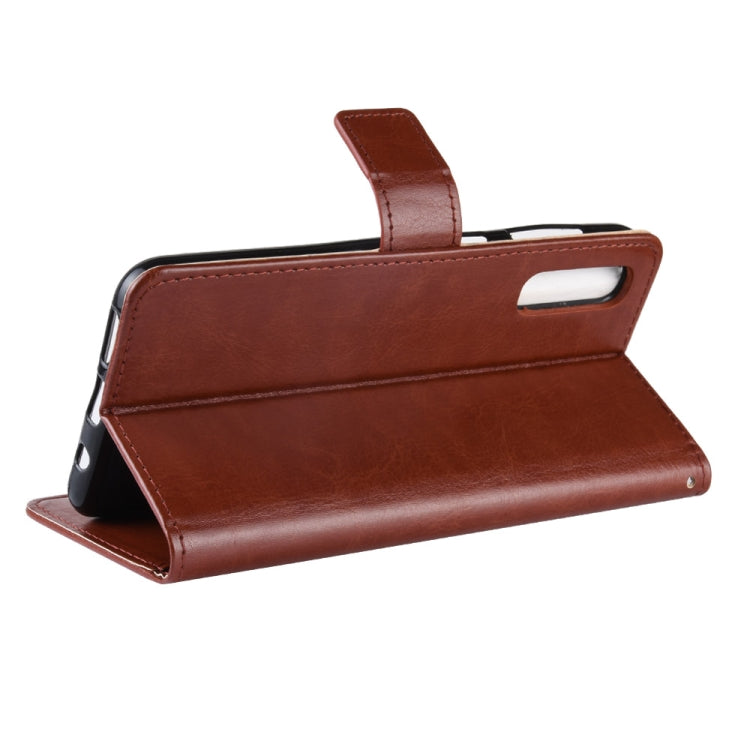 Retro Crazy Horse Texture Horizontal Flip Leather Case for Galaxy A70, with Holder & Card Slots & Photo Frame