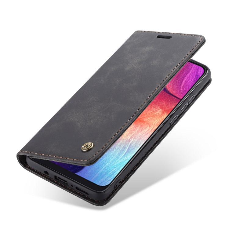 CaseMe-013 Multifunctional Retro Frosted Horizontal Flip Leather Case compatible with Galaxy A30S / A50S / A50, with Card Slot & Holder & Zipper Wallet & Photo Frame, Compatible with Galaxy A50