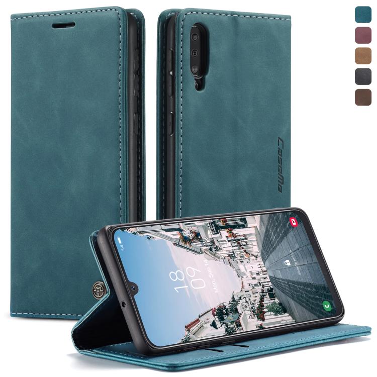 CaseMe-013 Multifunctional Retro Frosted Horizontal Flip Leather Case compatible with Galaxy A30S / A50S / A50, with Card Slot & Holder & Zipper Wallet & Photo Frame, Compatible with Galaxy A50