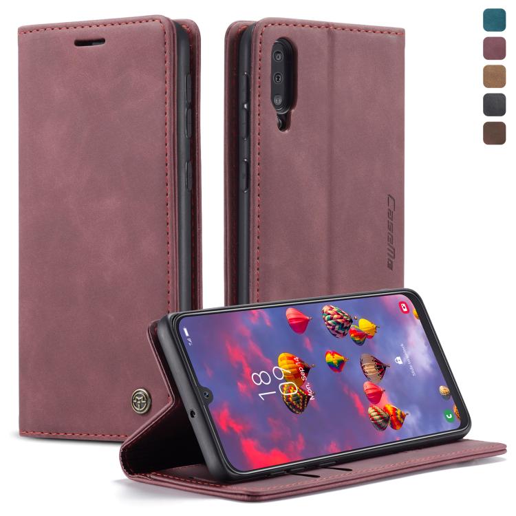 CaseMe-013 Multifunctional Retro Frosted Horizontal Flip Leather Case compatible with Galaxy A30S / A50S / A50, with Card Slot & Holder & Zipper Wallet & Photo Frame, Compatible with Galaxy A50