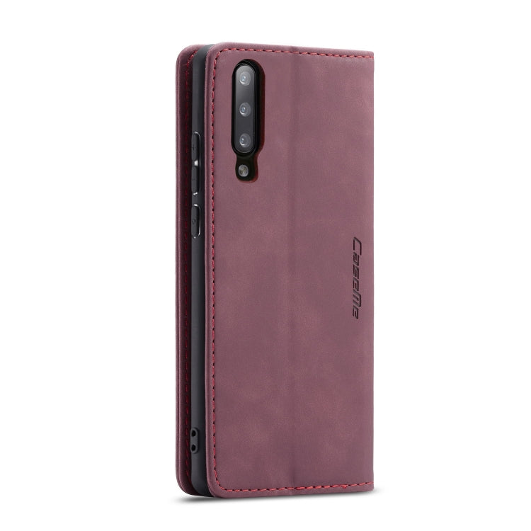 CaseMe-013 Multifunctional Retro Frosted Horizontal Flip Leather Case for Galaxy A30S / A50S / A50, with Card Slot & Holder & Zipper Wallet & Photo Frame