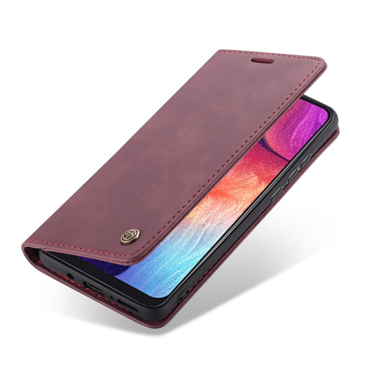 CaseMe-013 Multifunctional Retro Frosted Horizontal Flip Leather Case for Galaxy A30S / A50S / A50, with Card Slot & Holder & Zipper Wallet & Photo Frame
