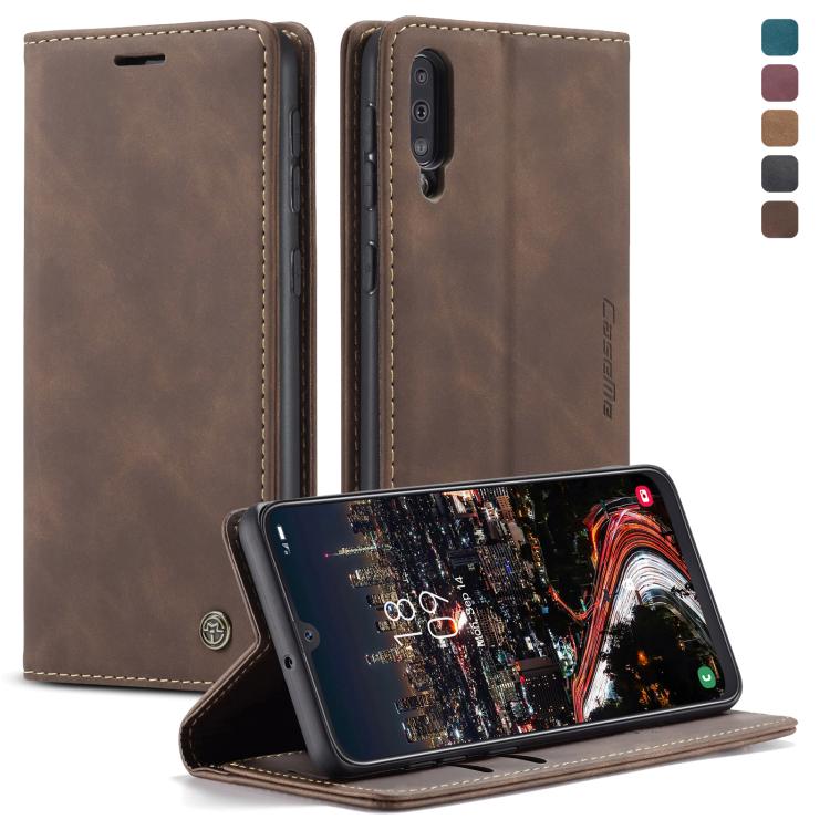 CaseMe-013 Multifunctional Retro Frosted Horizontal Flip Leather Case compatible with Galaxy A30S / A50S / A50, with Card Slot & Holder & Zipper Wallet & Photo Frame, Compatible with Galaxy A50