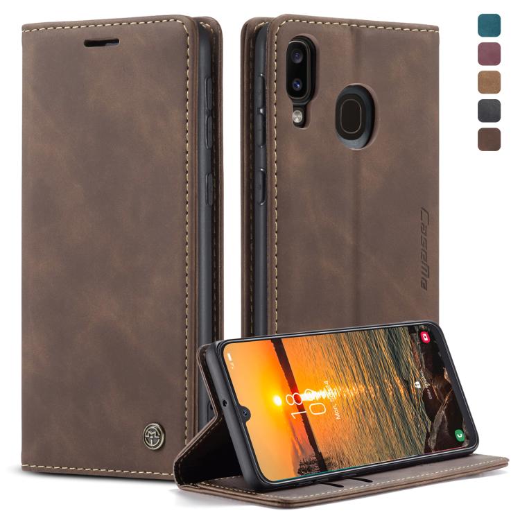 CaseMe-013 Multifunctional Retro Frosted Horizontal Flip Leather Case compatible with Galaxy A40, with Card Slot & Holder & Wallet, Compatible with Galaxy A40
