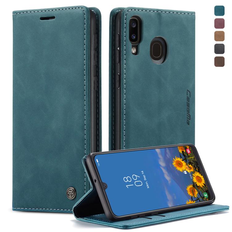 CaseMe-013 Multifunctional Retro Frosted Horizontal Flip Leather Case compatible with Galaxy A40, with Card Slot & Holder & Wallet, Compatible with Galaxy A40