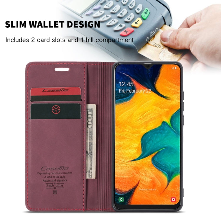 CaseMe-013 Multifunctional Retro Frosted Horizontal Flip Leather Case compatible with Galaxy A40, with Card Slot & Holder & Wallet, Compatible with Galaxy A40