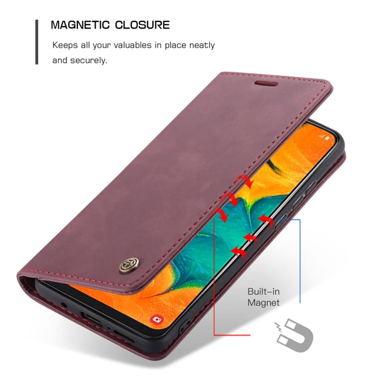CaseMe-013 Multifunctional Retro Frosted Horizontal Flip Leather Case compatible with Galaxy A40, with Card Slot & Holder & Wallet, Compatible with Galaxy A40