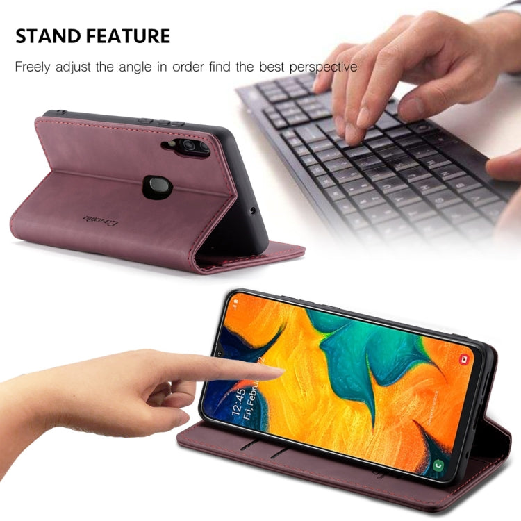 CaseMe-013 Multifunctional Retro Frosted Horizontal Flip Leather Case compatible with Galaxy A40, with Card Slot & Holder & Wallet, Compatible with Galaxy A40
