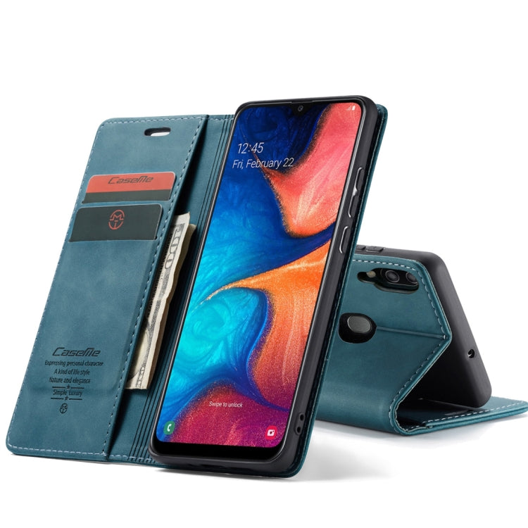 CaseMe-013 Multifunctional Retro Frosted Horizontal Flip Leather Case for Galaxy A20 / A30, with Card Slot & Holder & Wallet