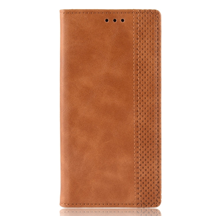 Magnetic Snap Retro Crazy Horse Texture Horizontal Flip Leather Case compatible with Sony Xperia L3, with Holder & Card Slots & Photo Frame, Compatible with Sony Xperia L3