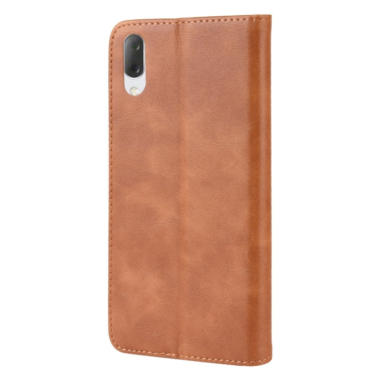 Magnetic Snap Retro Crazy Horse Texture Horizontal Flip Leather Case compatible with Sony Xperia L3, with Holder & Card Slots & Photo Frame, Compatible with Sony Xperia L3