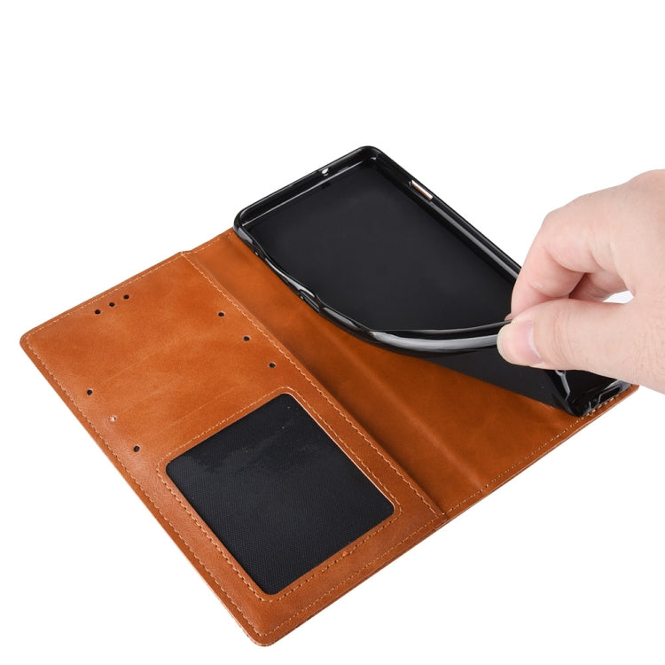 Magnetic Snap Retro Crazy Horse Texture Horizontal Flip Leather Case compatible with Sony Xperia L3, with Holder & Card Slots & Photo Frame, Compatible with Sony Xperia L3