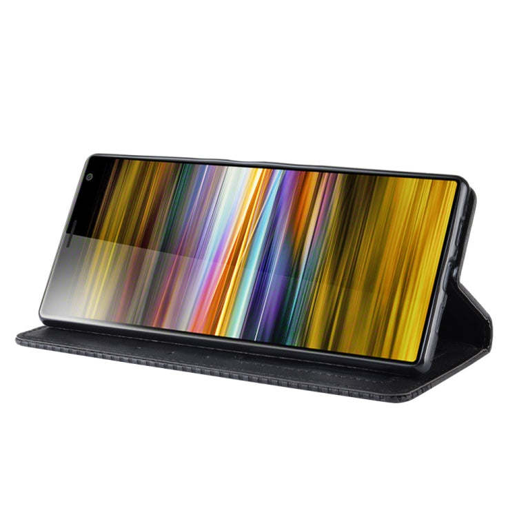 Magnetic Buckle Retro Texture Horizontal Flip Leather Case for Sony Xperia 10 Plus, with Holder & Card Slots & Wallet