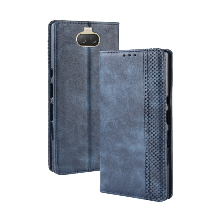 Magnetic Buckle Retro Texture Horizontal Flip Leather Case compatible with Sony Xperia 10 Plus, with Holder & Card Slots & Wallet, Sony Xperia 10 Plus